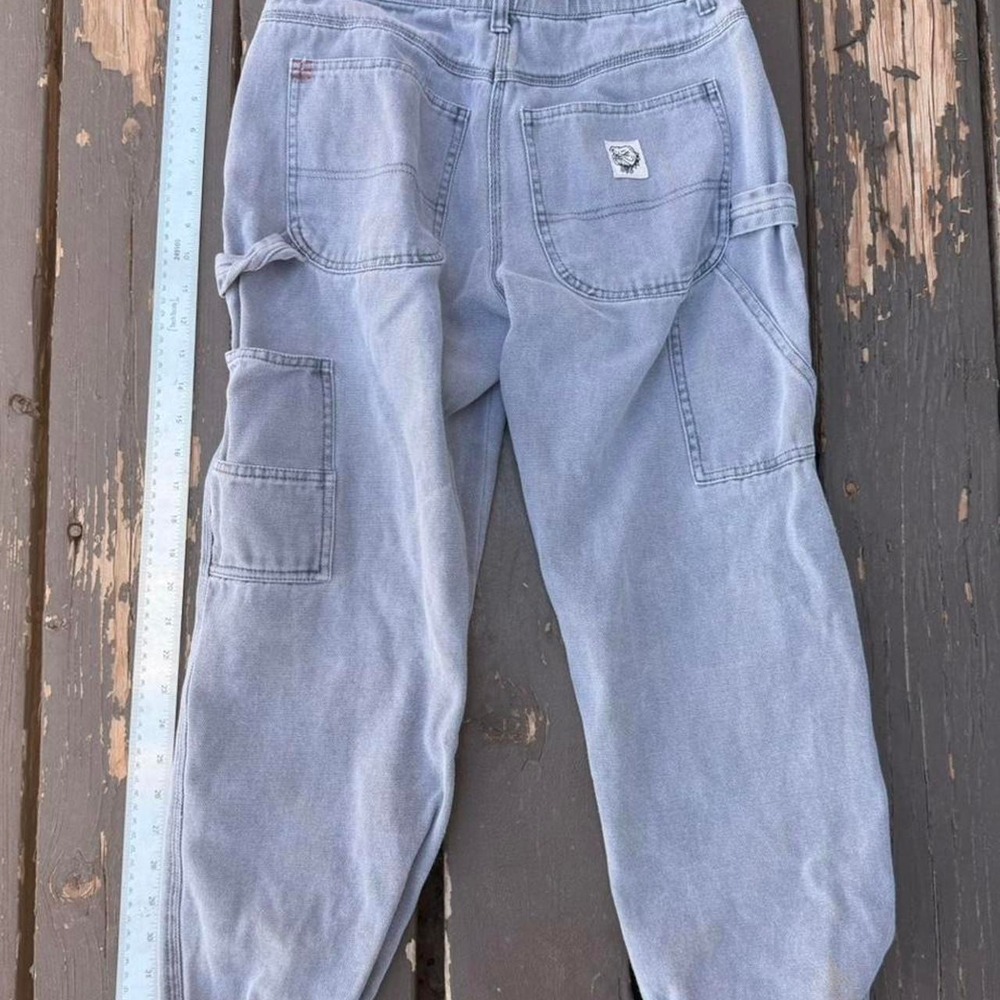 Light blue carpenter capris from urban outfitters